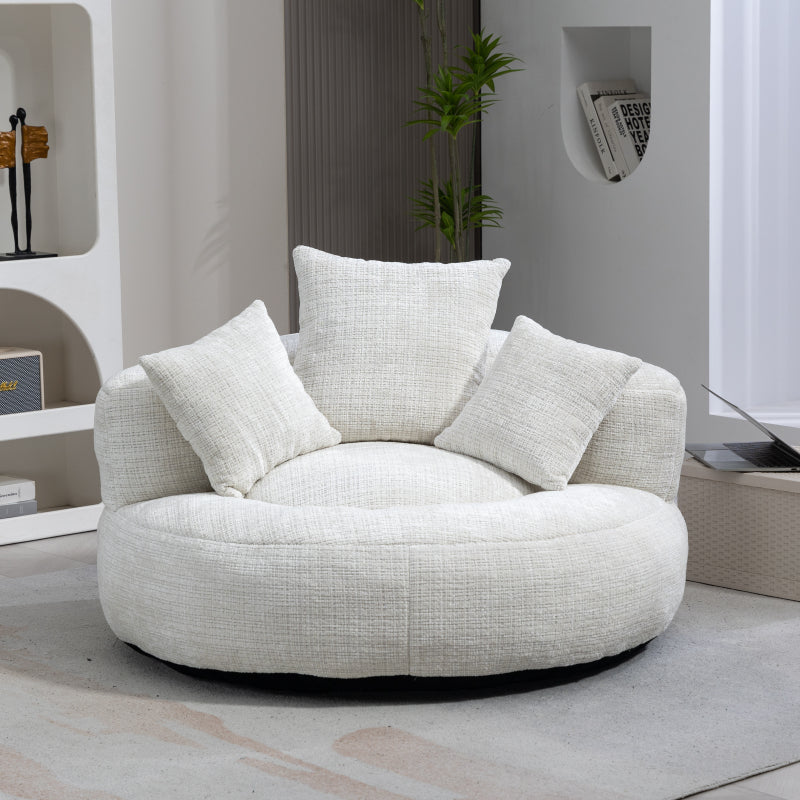 Lazy Sofa Durable Komfort Lounger hohen Rücken Sitzsack Stuhl Couch mit drei Kissen für Erwachsene und Kinder, Indoor & Outdoor, Single Gaming Sofa Stuhl für Schlafzimmer, Büro (Orange Chenille)