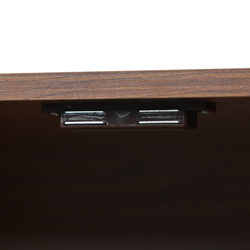 Sideboard mit 2 Rattan verzierten Türen und 2 Schubladen Kommode Küchenschrank, Mehrzweckschrank, Highboard mit Metallgriffe, für Schlafzimmer & Wohnräume & Büro
