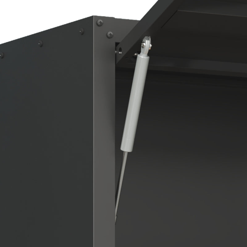 Vielseitiger Metall-Wandschrank, wandmontierter Nutzschrank mit verschließbarer Tür, aufgehängtes Stahlwerkzeugkabinett, Geeignet für Garage, Keller, Werkstatt und Küche, H34,5 cm × B75 cm × T30 cm