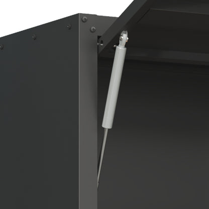 Vielseitiger Metall-Wandschrank, wandmontierter Nutzschrank mit verschließbarer Tür, aufgehängtes Stahlwerkzeugkabinett, Geeignet für Garage, Keller, Werkstatt und Küche, H34,5 cm × B75 cm × T30 cm