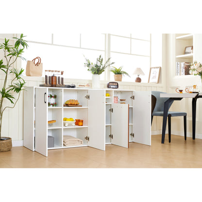 Sideboard Schrank freistehender Holzschrank Holzschrank Küche Zuhause Wohnzimmer weiß
