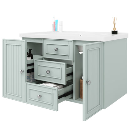 Badezimmerschrank mit waschbecken,Grün