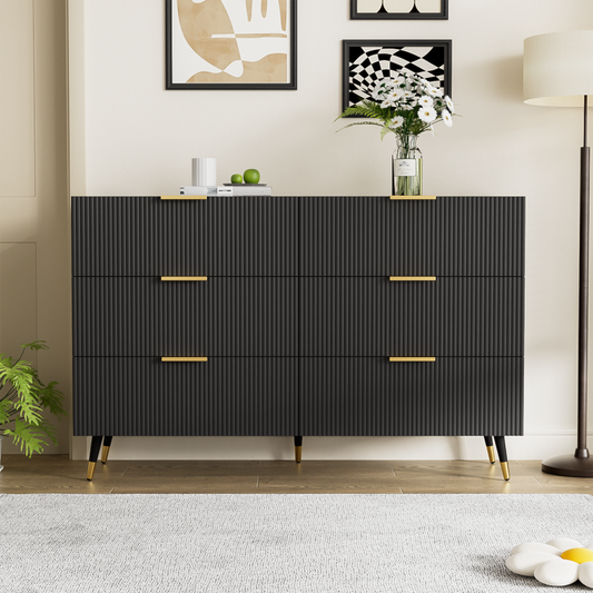 Elegantes Sideboard mit modernem Design, Kommode mit Schubladen und viel Stauraum