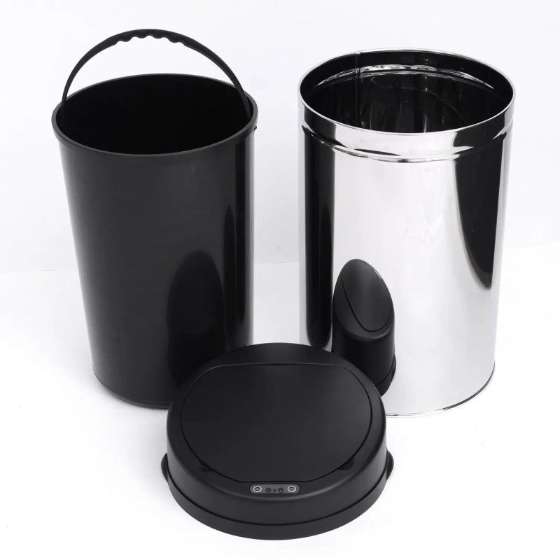Automatik Sensor Mülleimer Abfalleimer IR Sensor, Rund, 30L, Optionaler Inneneimer, Edelstahl