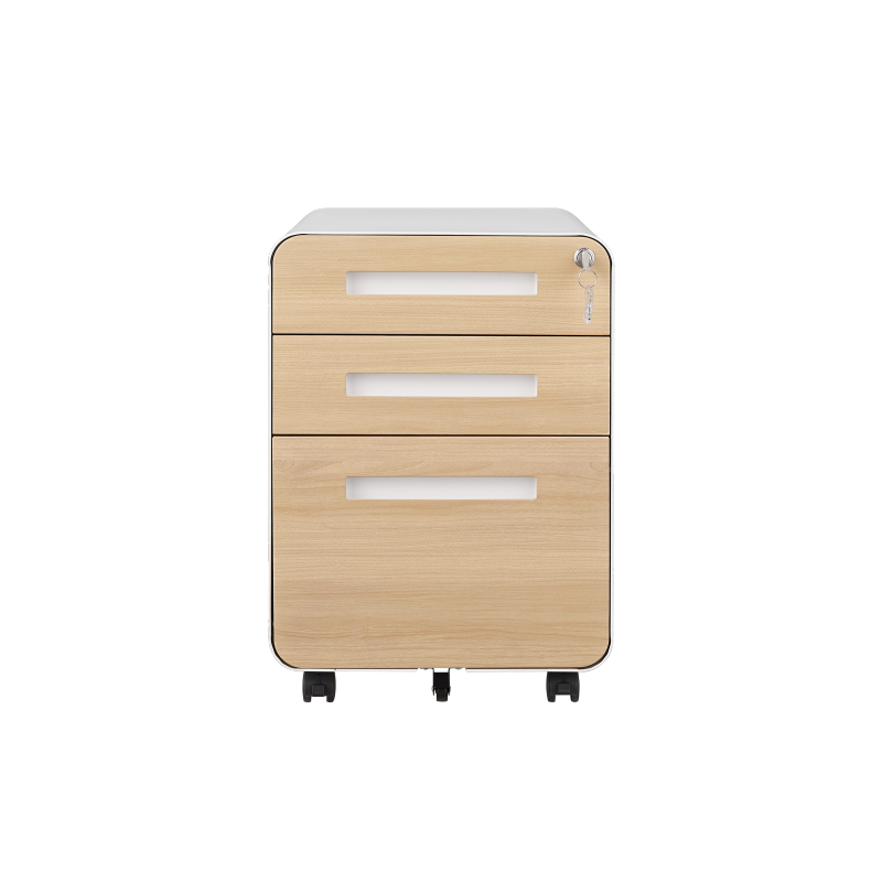 3 Drawer Mobile File Cabinet Under Desk Office,Simple Style Versatile Storage Cabinet for Legal/Letter/A4 Files, 5 Wheel Design Anti-Tilting Cold Rolled Steel Waterproof Moisture-Proof White