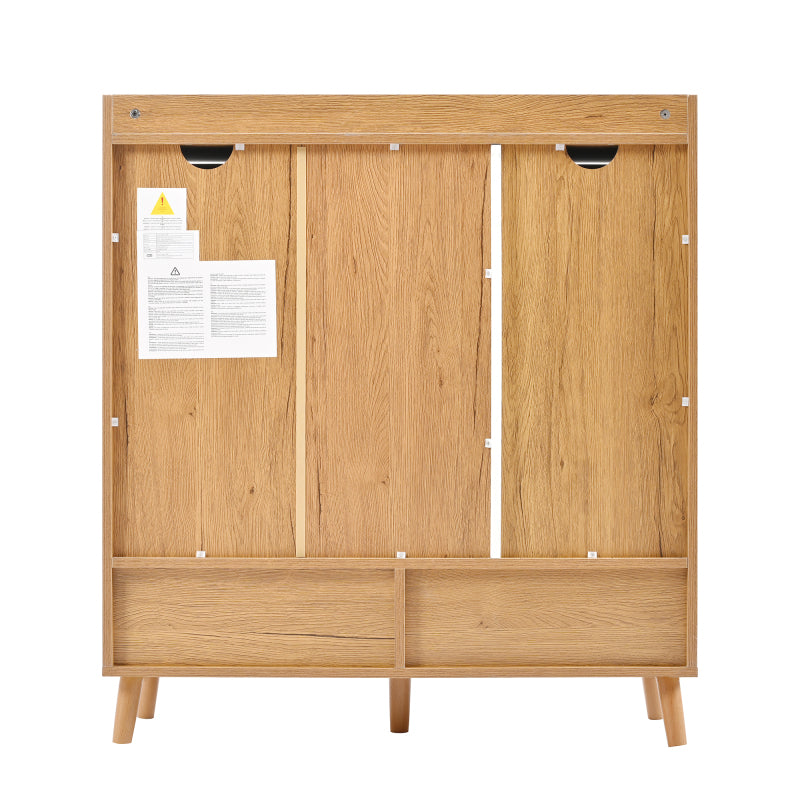 Schuhschrank mit verstellbaren Einlegeböden – Minimalistischer Home Organizer: H99 cm x B90 cm x T35 cm