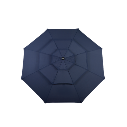14.8 Ft Double Sided Outdoor Umbrella Rectangular Large with Crank (Navy Blue) (No Base)