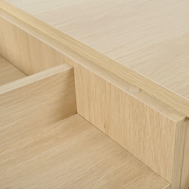 Schminktisch, Kosmetiktisch Mit Spiegel, Schminktisch aus Holz Mit Schubladen, geteilter Stauraum, große Lagerkapazität - Maße:B100/H78/T40 cm(ohne Hocker)(OLD SKU: WF319875AAW)
