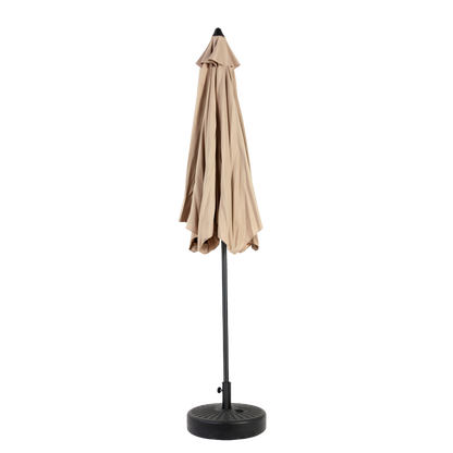 14.8 Ft Double Sided Outdoor Umbrella Rectangular Large with Crank (khaki)(No Base)