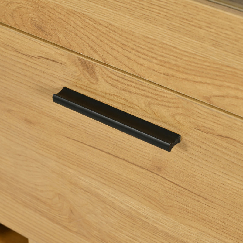 Sideboard, Eleganter Weinschrank mit Doppeltüren, Glasregal und Weinhalterung - Perfekte Aufbewahrung in einem stilvollen Sideboard