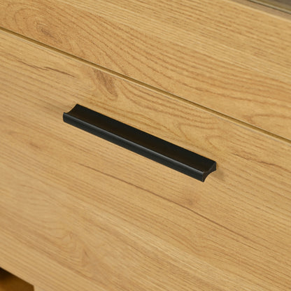 Sideboard, Eleganter Weinschrank mit Doppeltüren, Glasregal und Weinhalterung - Perfekte Aufbewahrung in einem stilvollen Sideboard