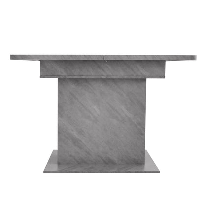 Ausziehbarer Esstisch, L110/130*W70*H75, Esstisch mit Stauraum, Betonoptik
