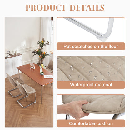 Sorgfältig ausgewählte Küche Wohnzimmer Esszimmer Stühle aus Kunstleder Material für leichtere Wartung! (Satz von 2)