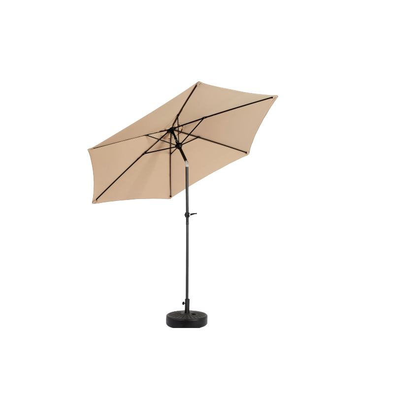 14.8 Ft Double Sided Outdoor Umbrella Rectangular Large with Crank (khaki)(No Base)