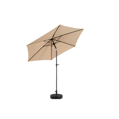 14.8 Ft Double Sided Outdoor Umbrella Rectangular Large with Crank (khaki)(No Base)