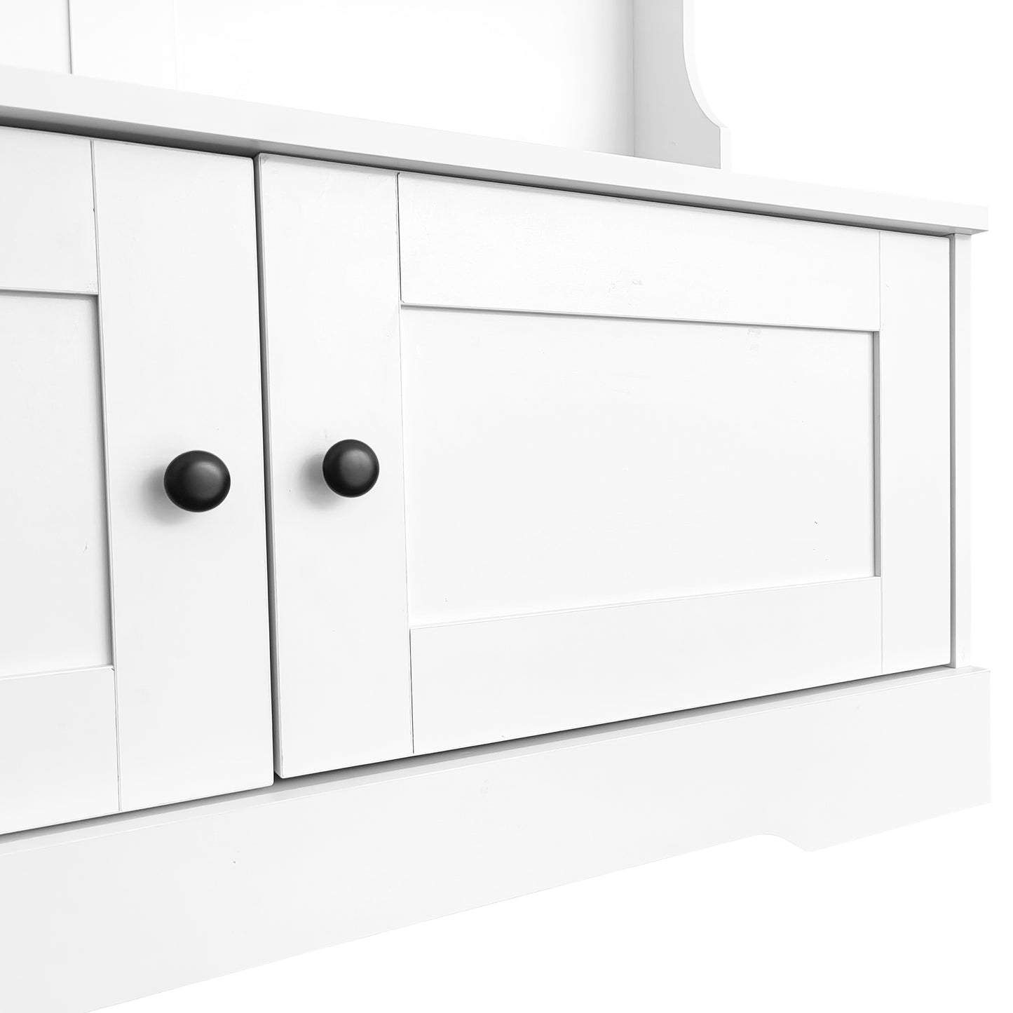 Weißer Eingang Schrank, zur offenen Aufbewahrung - Kleiderständer, Garderobe, Schuhschrank