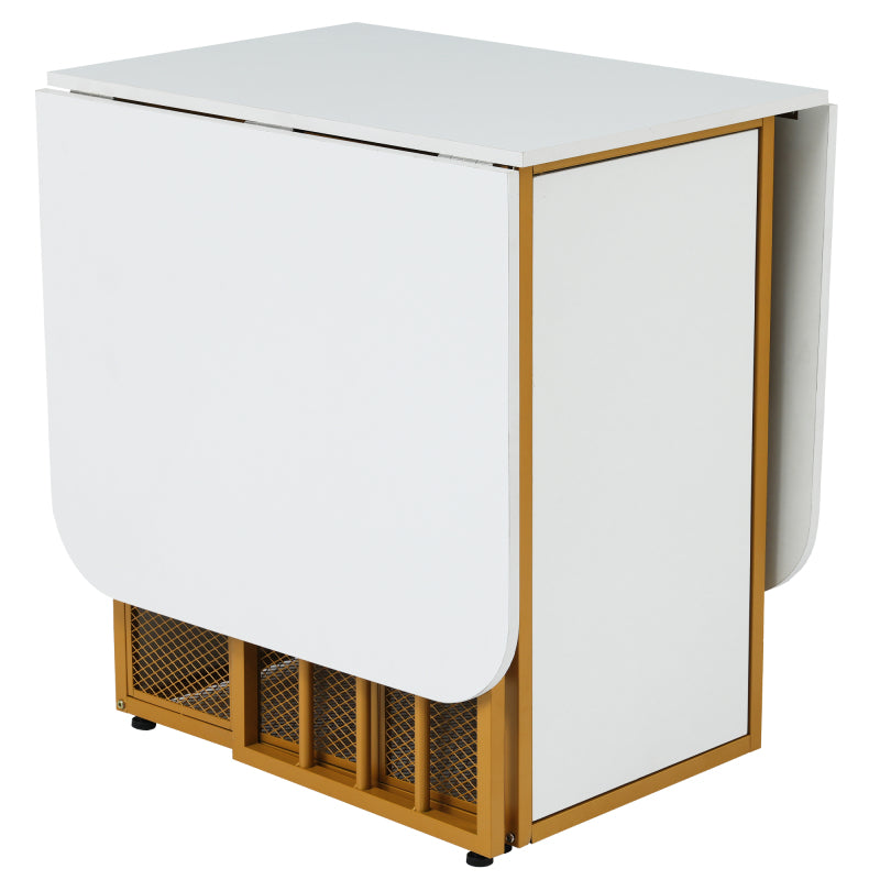 Essgruppe, (Set mit Esstisch, 6 Stühlen), Weiß und Gold