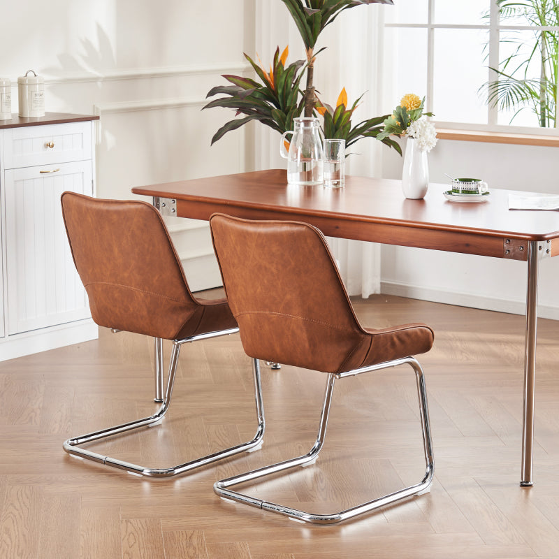 Sorgfältig ausgewählte Küche Wohnzimmer Esszimmer Stühle aus Kunstleder Material für leichtere Wartung! (Satz von 2)