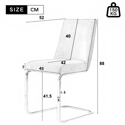 Samt-Esszimmerstuhl, 2er-Set, Lounge-Sessel, Diamant-Rücken-Design, mit goldfarbenen Metall-Stützbeinen, Beige
