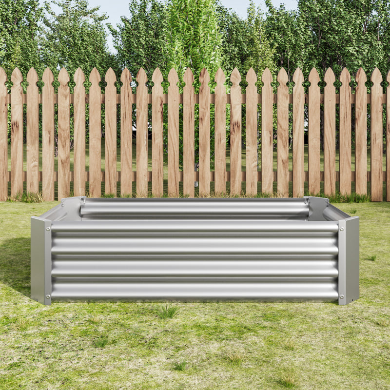 Hochbeet Metall Pflanzenbeet, Hochbeete für Garten aus robustem Stahlblech mit stabilem Design, Rostschutz und Langer Haltbarkeit, Hochbeet Bausatz ohne Boden, Ideal für Gemüse, Kräuter & Blumen Anthr