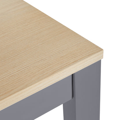 Ausziehbarer Bartisch 118-180cm, Stehtisch mit 6 Ablagefächern, Grau