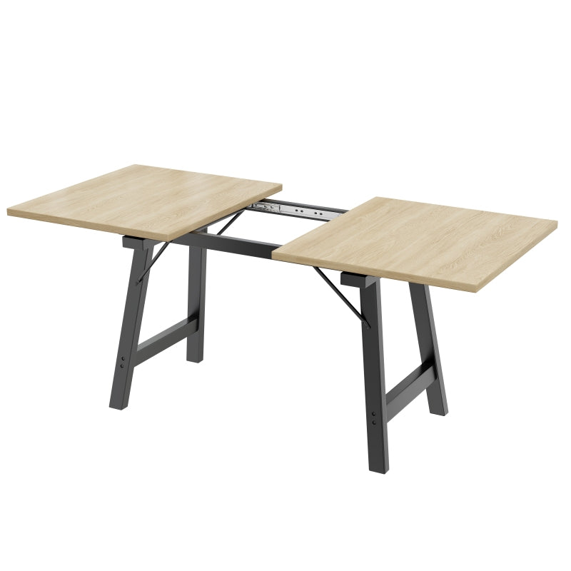 Holzfarbener Teleskop-Esstisch 140/180*80 cm, Natur