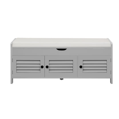 Moderne schuhbank mit sitzfläche, Eingangsbereich, Wohnzimmer, flurmöbel,  Grau