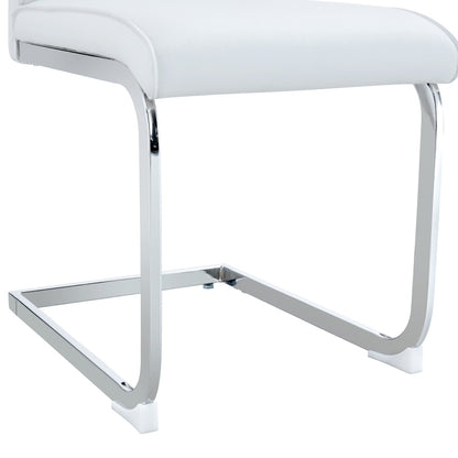 Elegantes Design im europäischen Stil: 2 in einer Kiste, weiße PU-Komfortkissen und silberne Metallbeine