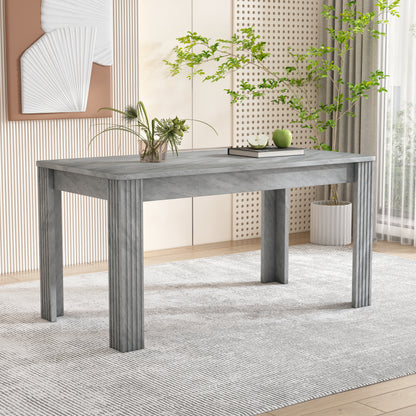 Modern einfacher Esstisch, Robuster Esstisch, Tisch mit vier Beinen, Beton-Optik