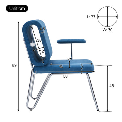 Bürostuhl mit integriertem Katzenbett - Haustierfreundlicher Stuhl, kratzfestes Material,schbreite Sitzfläche, austauschbare Armlehnen, menenfreundliches Design, Katzenbett in der Rückenlehne, Blue