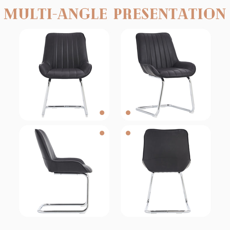 Sorgfältig ausgewählte Küche Wohnzimmer Esszimmer Stühle aus Kunstleder Material für leichtere Wartung! (Satz von 2)