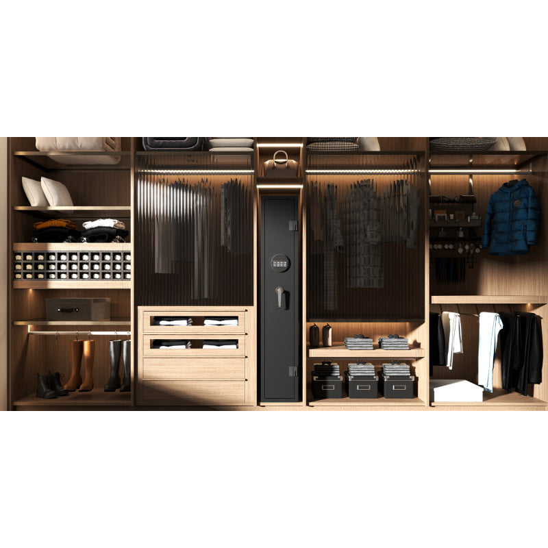 Gewehrschrank für 3 Langwaffen, Gewehrsafe für Gewehre und Pistolen, Schrotflinten-Safe, Schnellzugriff. Geeignet zur sicheren Aufbewahrung von Langwaffen und Schuss. H138 cm × B25 cm ×T25 cm