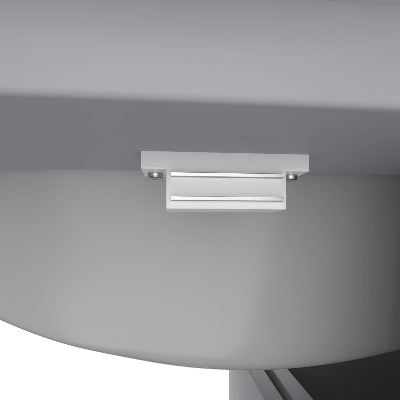 Bodenstehender Badezimmerschrank mit Waschbecken, Waschtisch, komplett lackiert, Türregal, drei geräuschlose Schubladen, integriertes Keramikwaschbecken, Grau