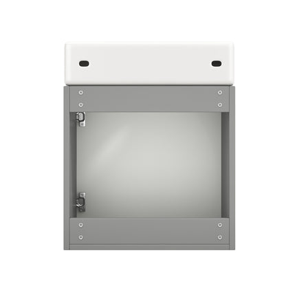 Badezimmermöbel Waschbecken mit Waschtischunterschrank 55 cm , Waschtischunterschrank hängend weiß , Kleine Gästebadmöbel