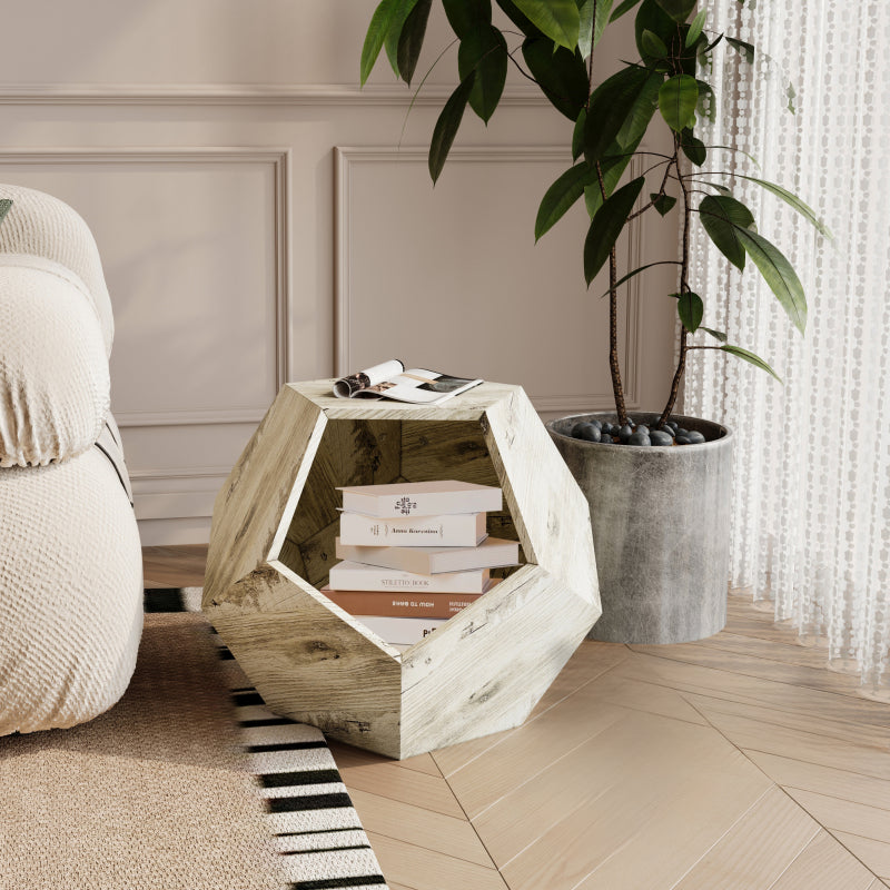 66CM Modern Pet Furniture Cat Carrier , Sofa Side Table, Planter MDF Multifunctional Furniture, Colored Flower Oak