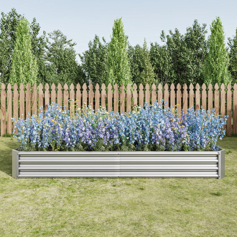 Hochbeet Metall Pflanzenbeet, Hochbeete für Garten aus robustem Stahlblech mit stabilem Design, Rostschutz und Langer Haltbarkeit, Hochbeet Bausatz ohne Boden, Ideal für Gemüse, Kräuter & Blumen Anthr