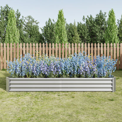 Hochbeet Metall Pflanzenbeet, Hochbeete für Garten aus robustem Stahlblech mit stabilem Design, Rostschutz und Langer Haltbarkeit, Hochbeet Bausatz ohne Boden, Ideal für Gemüse, Kräuter & Blumen Anthr