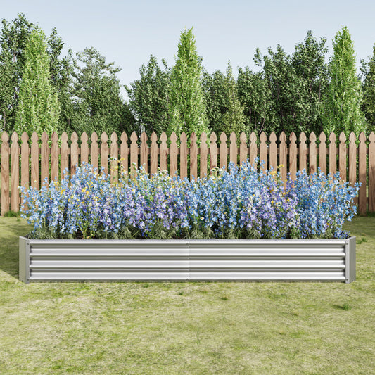 Hochbeet Metall Pflanzenbeet, Hochbeete für Garten aus robustem Stahlblech mit stabilem Design, Rostschutz und Langer Haltbarkeit, Hochbeet Bausatz ohne Boden, Ideal für Gemüse, Kräuter & Blumen Anthr