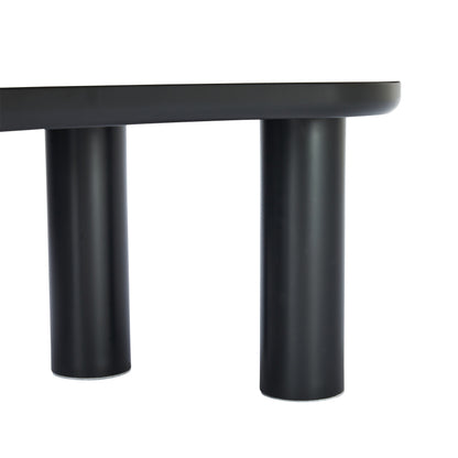 Unregelmäßiger Couchtisch in Knochenform mit 2 kleinen Bänken, großer Couchtisch L 113 cm, B 58 cm, H 40,5 cm, Tischplatte aus MDF und Beine aus PVC mit Filzboden, unregelmäßiger Couchtisch
