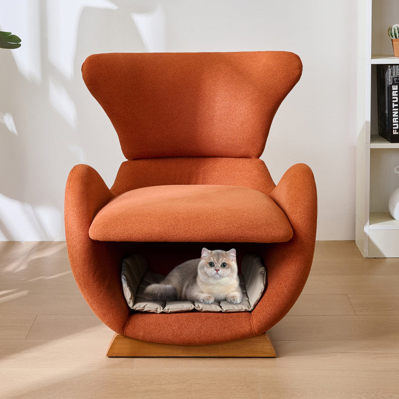 Designer-Loungesessel im Walhai-Look – haustierfreundlicher Loungesessel, bietet Katzen und kleinen Hunden einen Rückzugsort,anti-Katzen-Kratz-Stoff