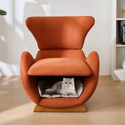 Designer-Loungesessel im Walhai-Look – haustierfreundlicher Loungesessel, bietet Katzen und kleinen Hunden einen Rückzugsort,anti-Katzen-Kratz-Stoff