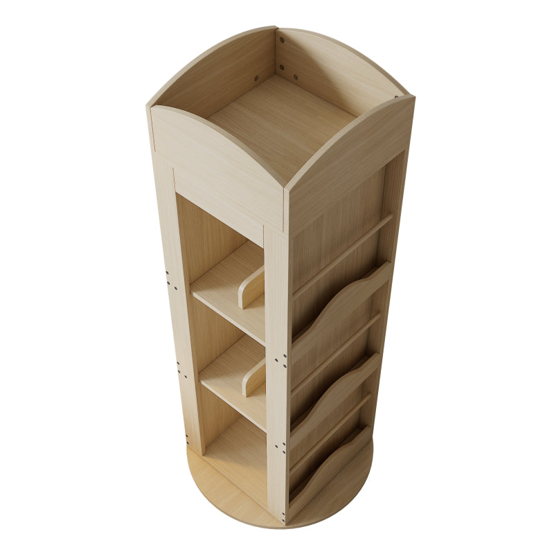 Drehbares Bücherregal, Standregal, Bilderbuchregal mit 360-Grad-Drehfunktion, Lagerregal für Kinder und Erwachsene, multifunktionales Bücherregal