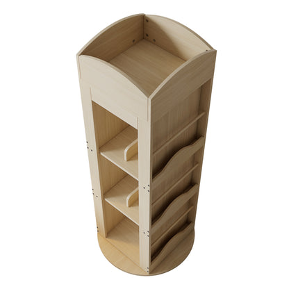 Drehbares Bücherregal, Standregal, Bilderbuchregal mit 360-Grad-Drehfunktion, Lagerregal für Kinder und Erwachsene, multifunktionales Bücherregal