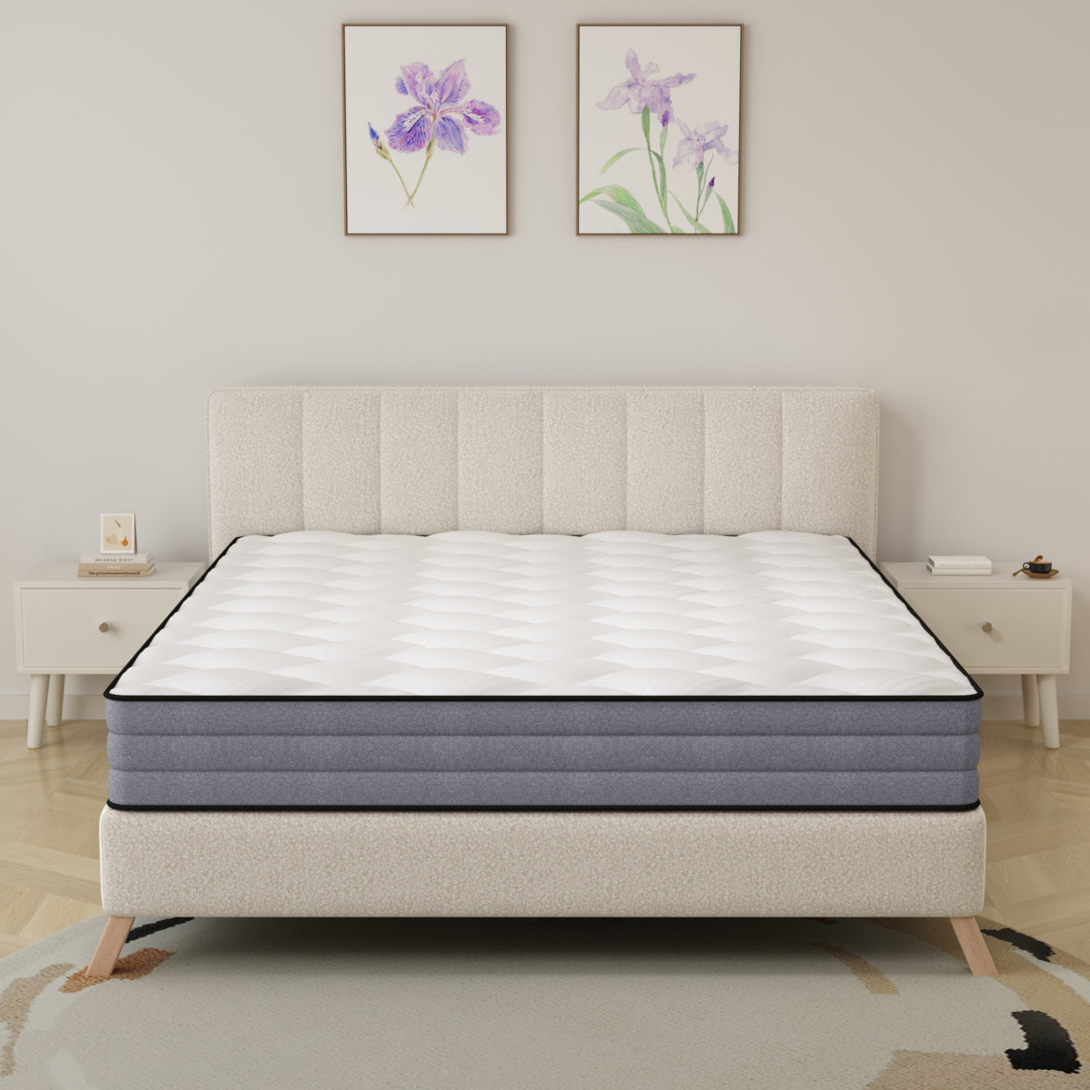 Taschenfederkern Matratze 120x200cm, H3, 7 Zonen, Lyocell Bezug, Boxspring Gefühl