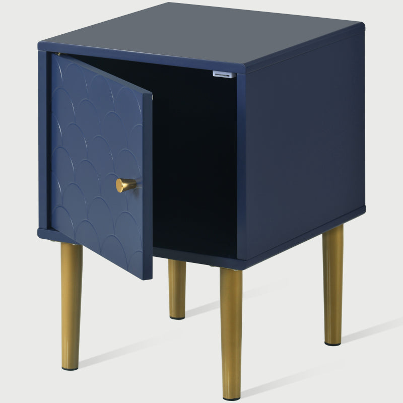 2er Set Nachttisch,Nachtschrank Beistelltisch,Marineblau, Sofatisch passend zu jedem Bett & Schlafzimmer - H50/B35/T35 cm