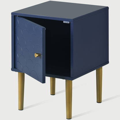 2er Set Nachttisch,Nachtschrank Beistelltisch,Marineblau, Sofatisch passend zu jedem Bett & Schlafzimmer - H50/B35/T35 cm