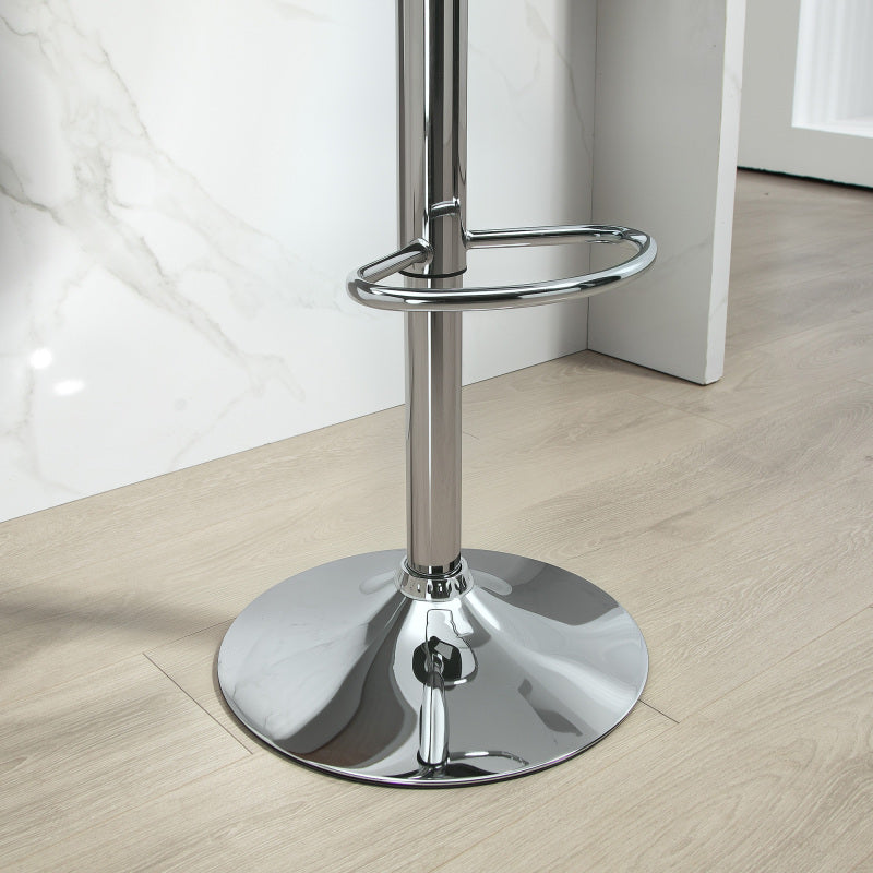 Barhocker 2er Set, Gepolstert Barstuhl mit Stahlgestell, 360° Drehbar Tresenhocker für Küche, Wohnzimmer, Esszimmer, Kunstleder Schwarz