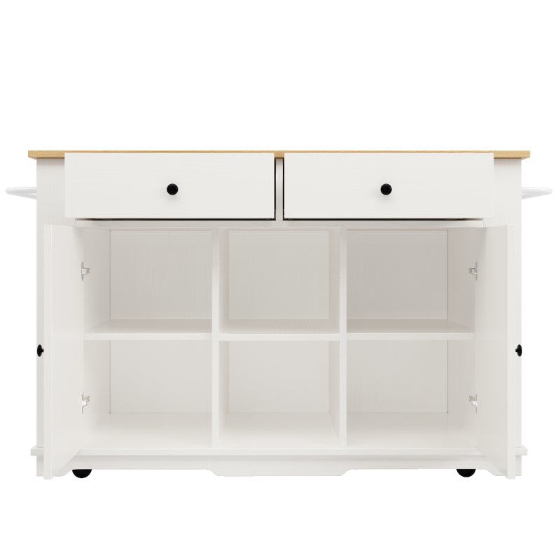 Kücheninsel, Küchenwagen mit Steckdosenleiste ausgestattet, Küchenschrank, Servierwagen mit arbeitsplatte, buffetschrank, Speisewagen mit Holzmaserung, buffetschrank,weiß