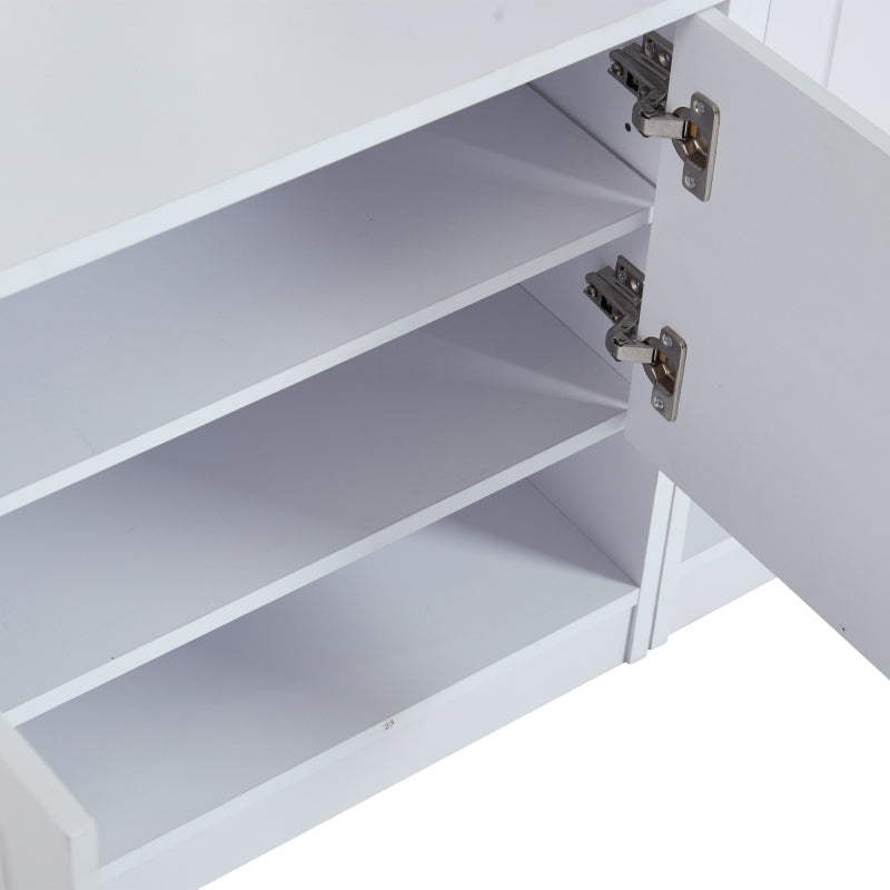 Flurgarderobe Paneel+Schuhschränke, Schuhwechsel-Set, weiß Garderoben-Set 140.6 x 32 x 180 cm
