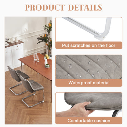 Sorgfältig ausgewählte Küche Wohnzimmer Esszimmer Stühle aus Kunstleder Material für leichtere Wartung! (Satz von 2)